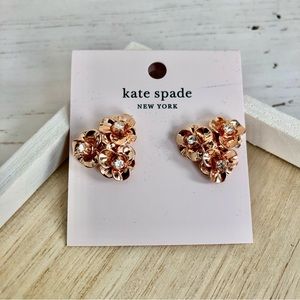 Kate Spade NY Shine On floral earrings in rose gold - new